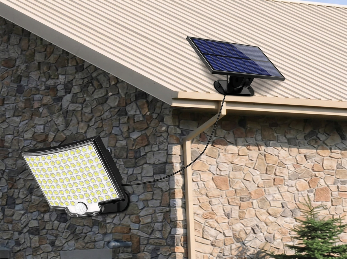 106 LED Solar Outdoor Light With Motion Sensor