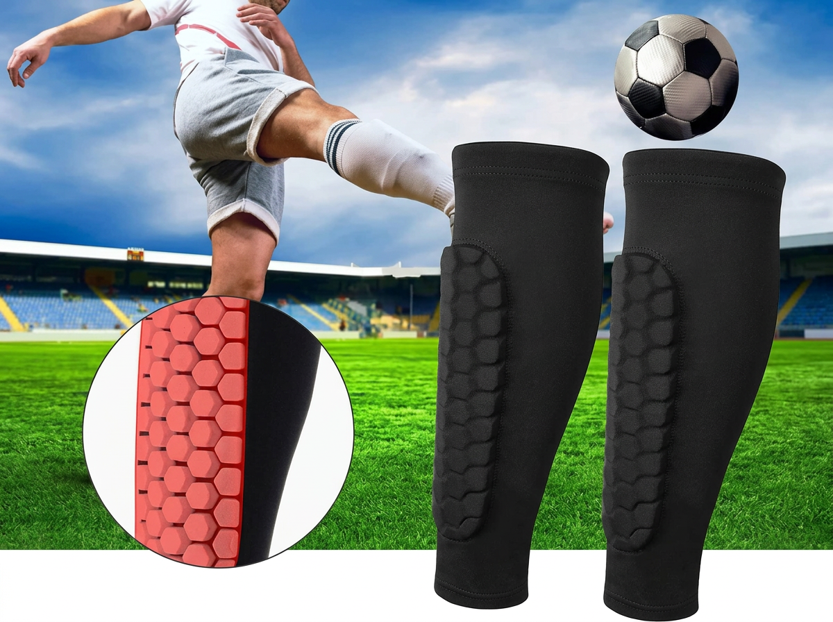 1 Pair Honeycomb Soccer Shin Guards