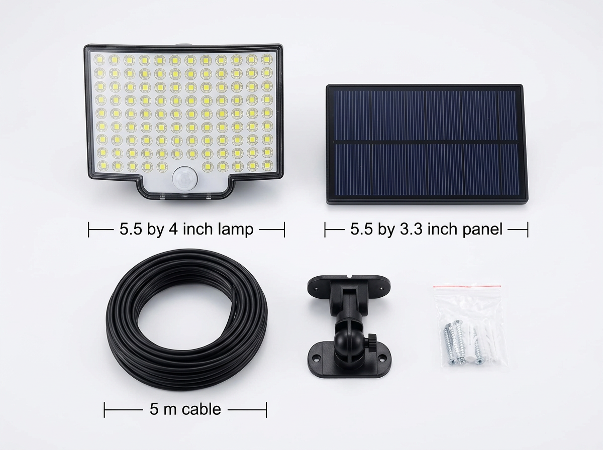 106 LED Solar Outdoor Light With Motion Sensor