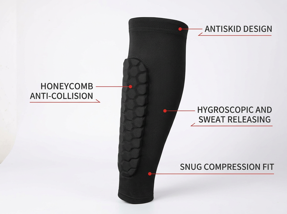 1 Pair Honeycomb Soccer Shin Guards