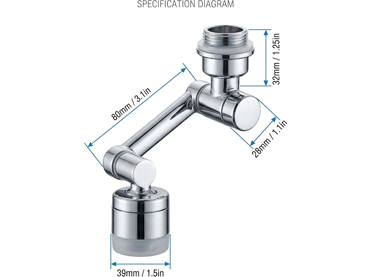 1080 Rotating Universal Faucet Extender
