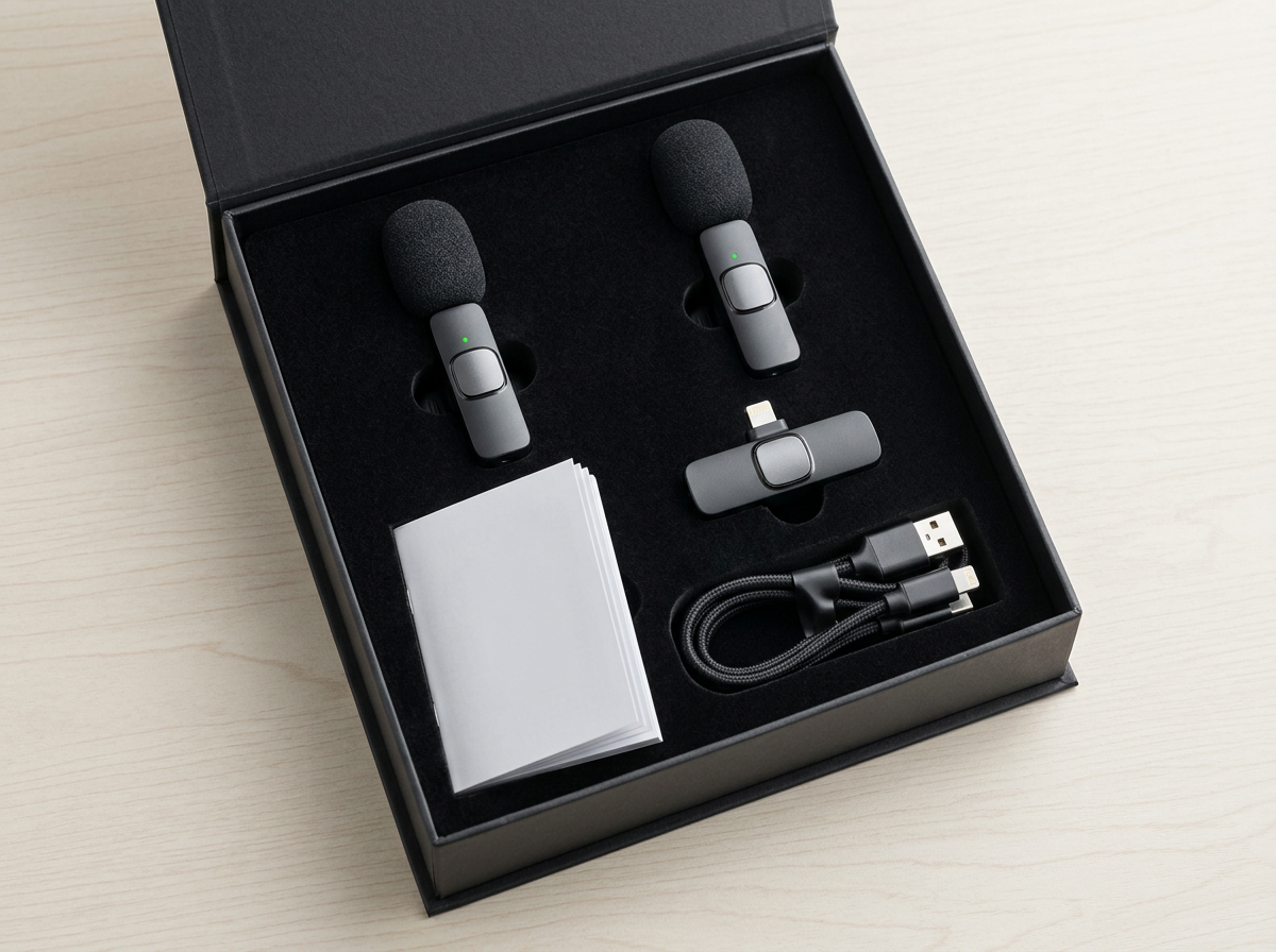 2 Pack Wireless Microphone For Iphone Ipad