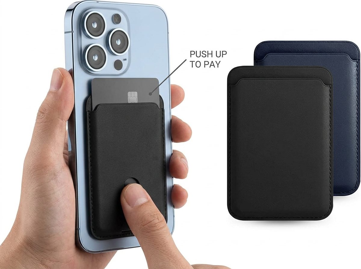 Magnetic Leather Card Holder Wallet for iPhone