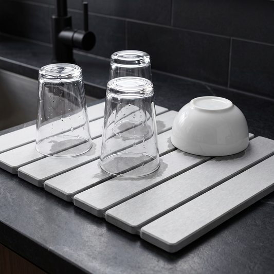 Foldable Diatomite Stone Dish Drying Mat