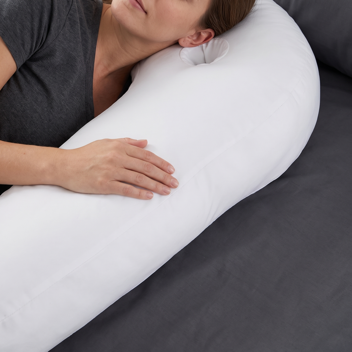 Orthopedic Side Sleeper Pillow With Ear Hole