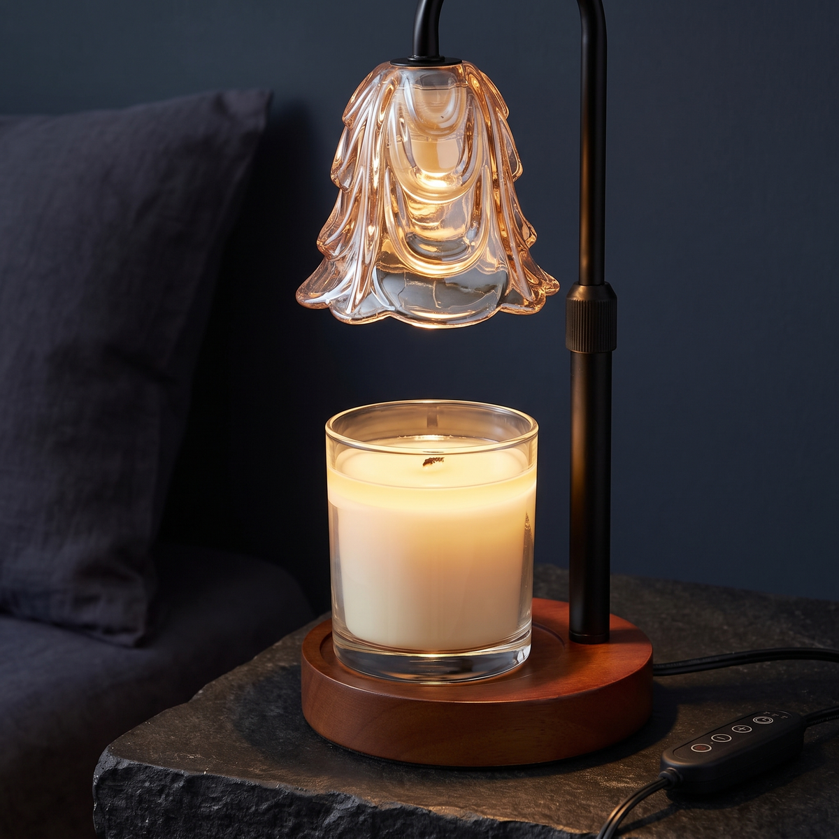 Flower Dimmable Candle Warmer Lamp