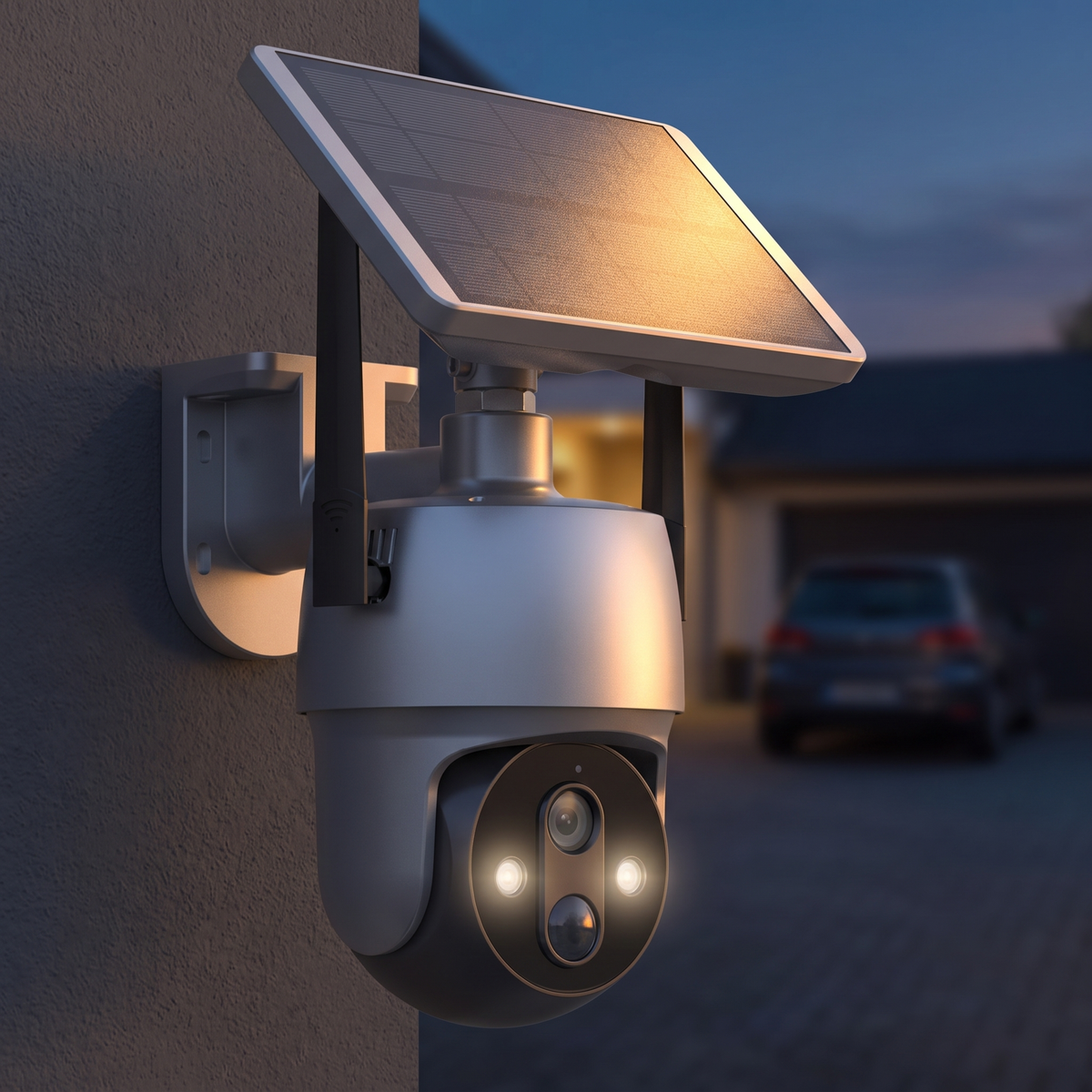 Solar-Powered Outdoor Surveillance Camera