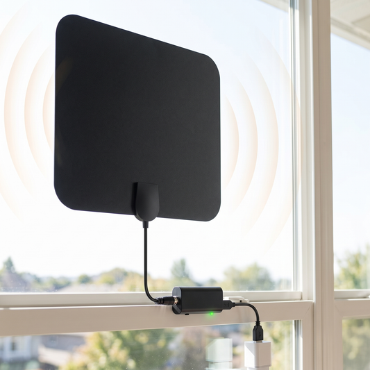 300 Miles Indoor Digital Amplified HDTV Antenna W/ Signal Booster