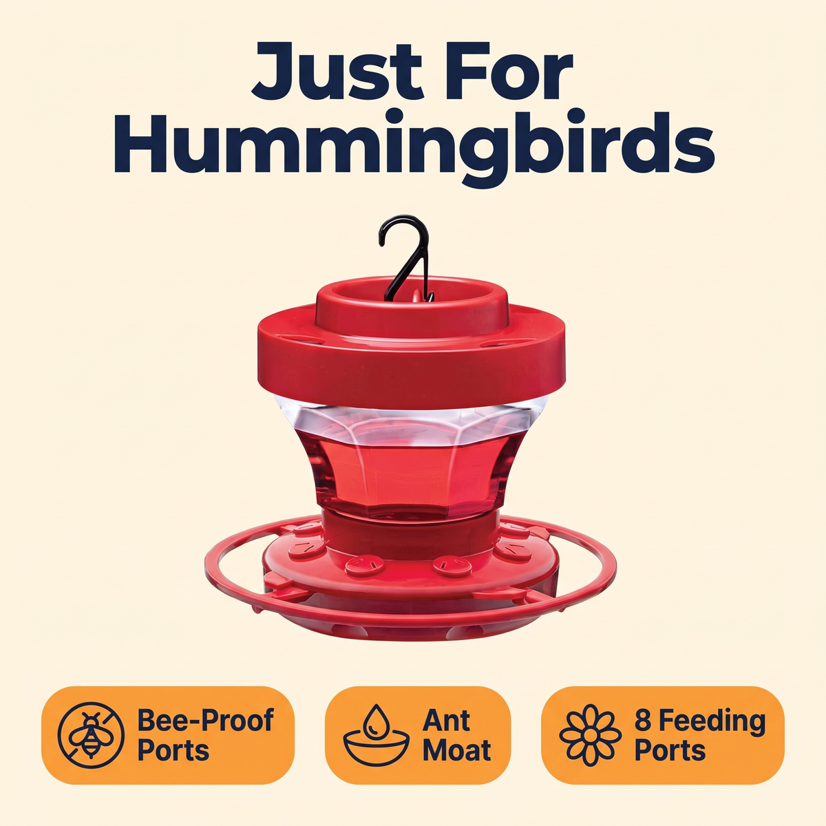 Hanging Bee Proof Hummingbird Water Feeders with Perch
