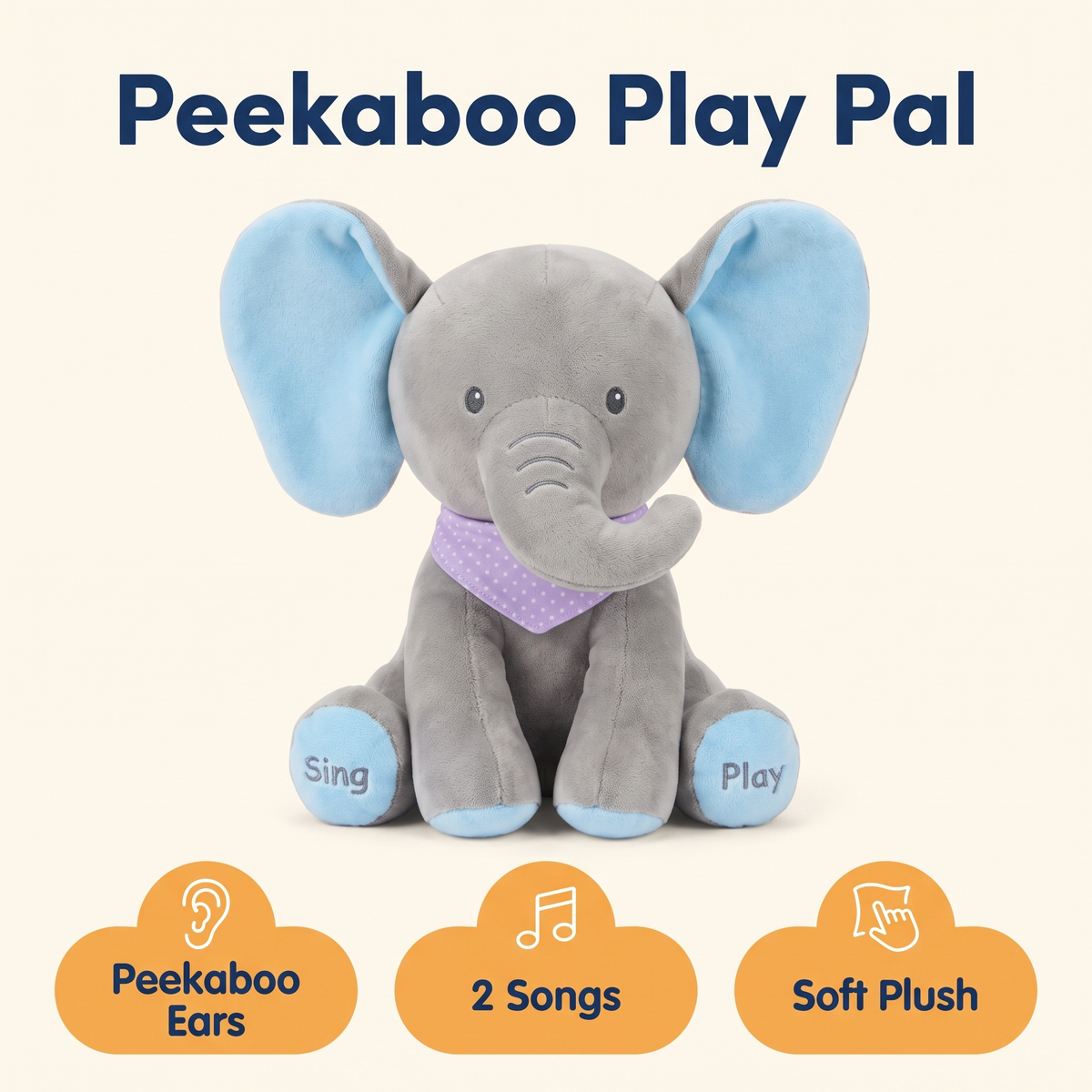 Peek a boo Talking Elephant toy