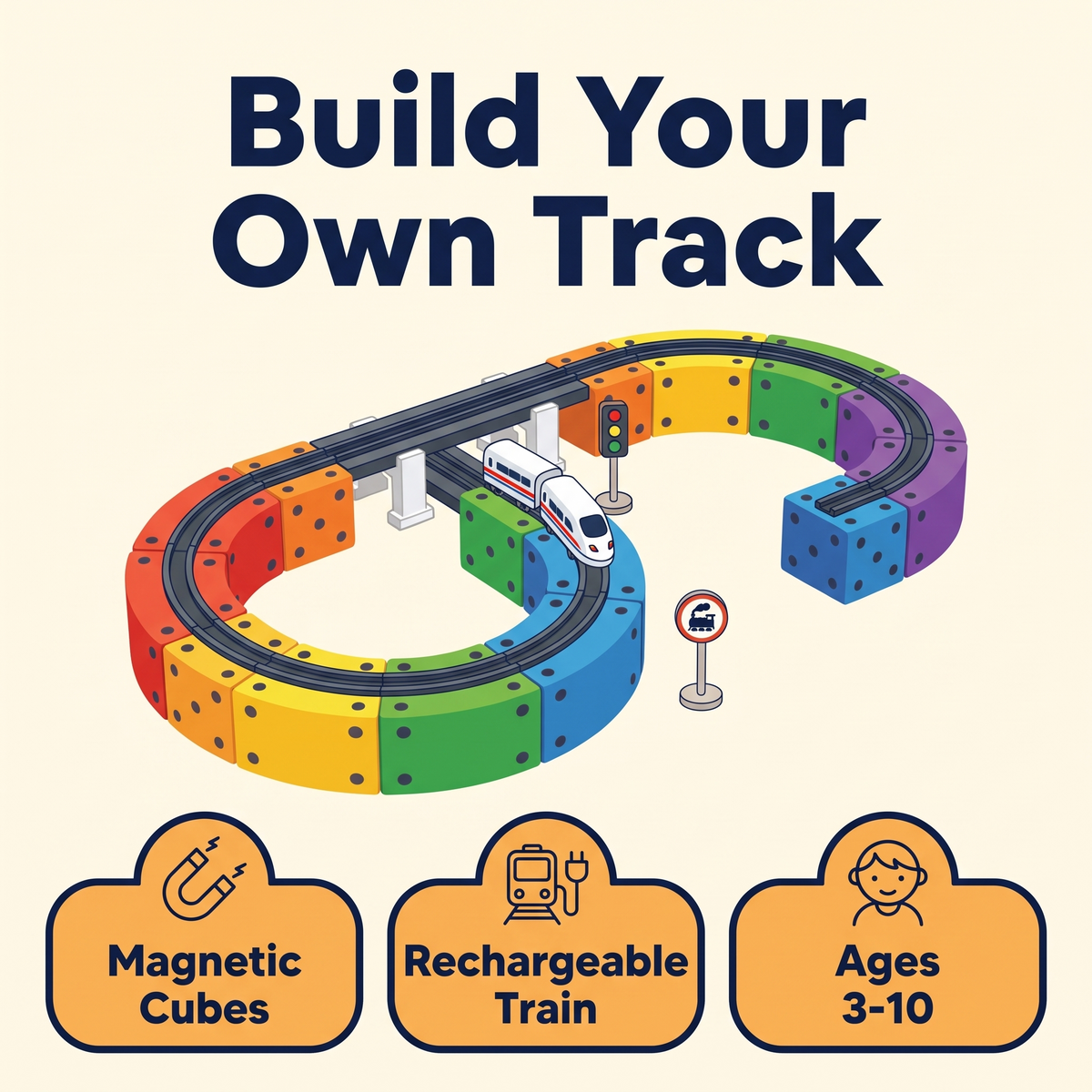 Magnetic Train Track Toy