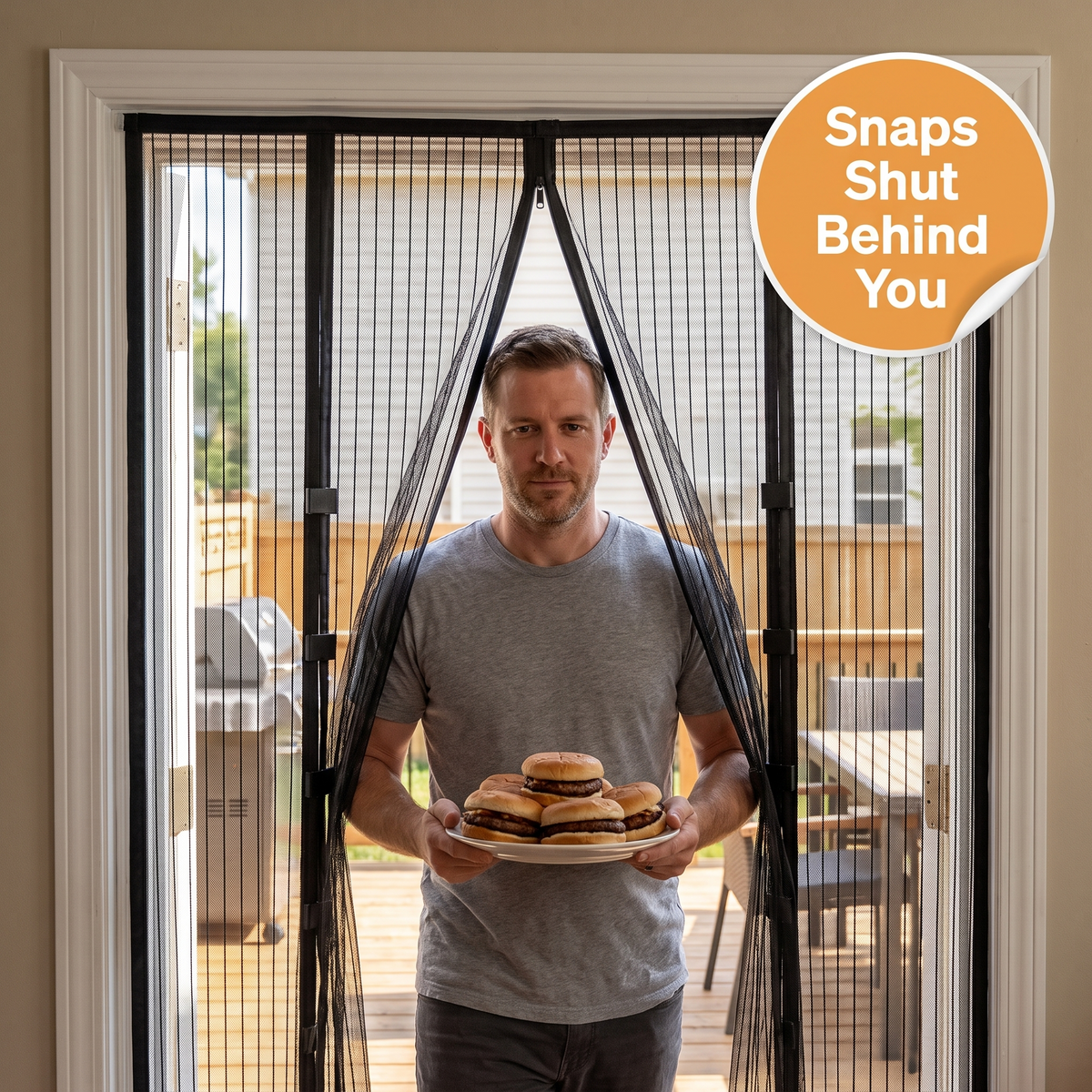 Magnetic Mosquito Screen for Doors