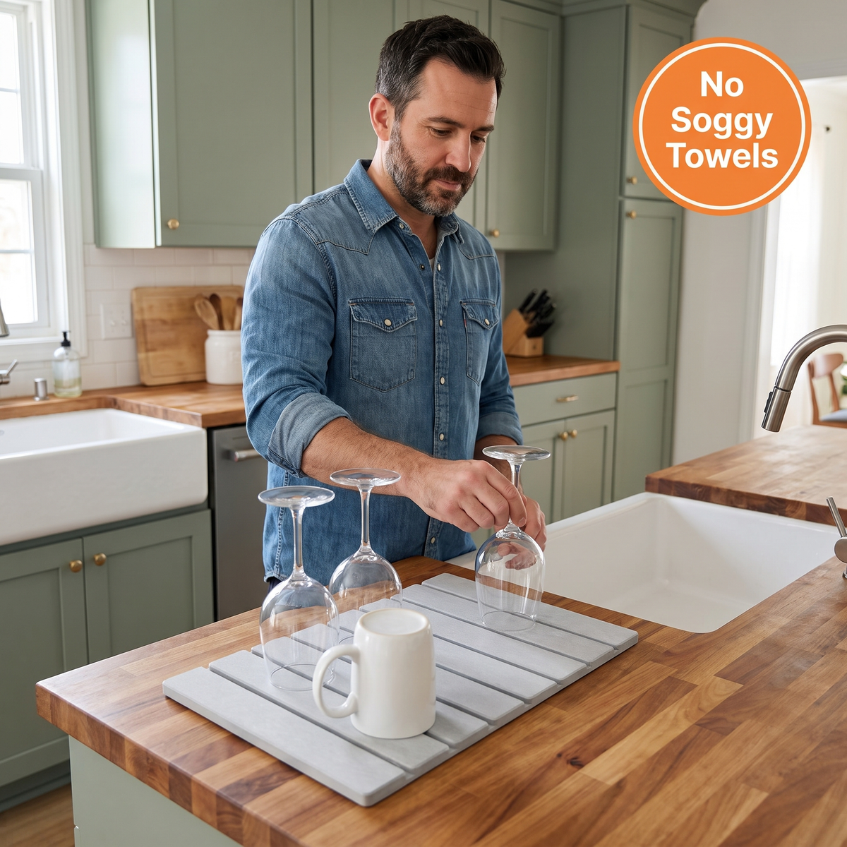Foldable Diatomite Stone Dish Drying Mat
