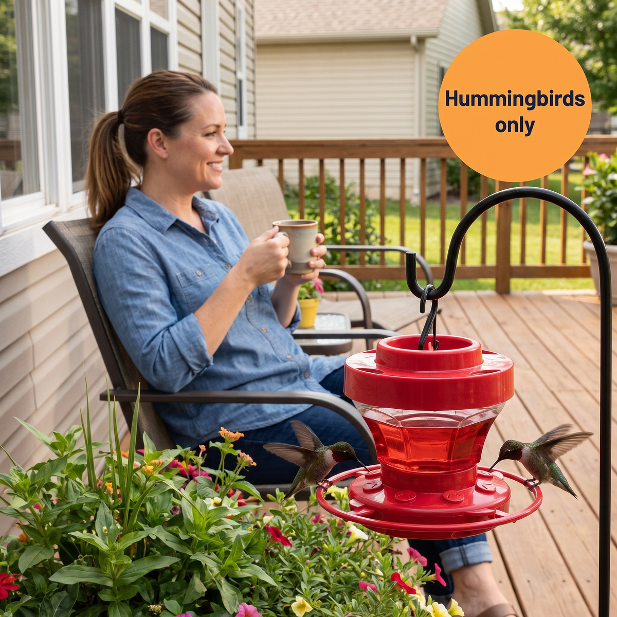 Hanging Bee Proof Hummingbird Water Feeders with Perch