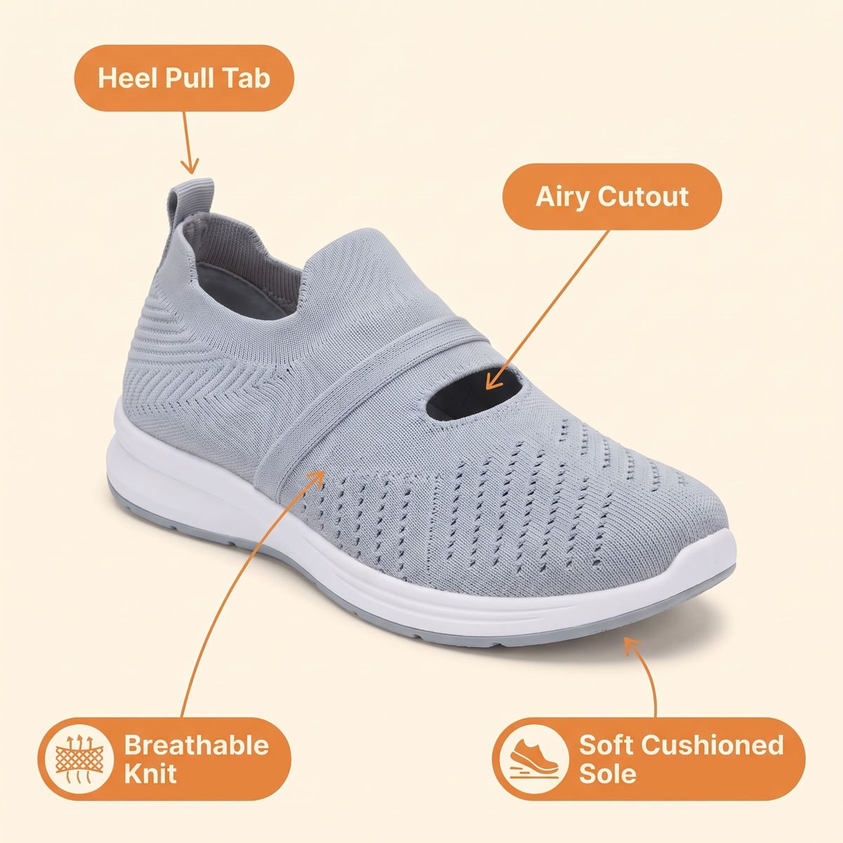 Soft Sole Elderly Shoes
