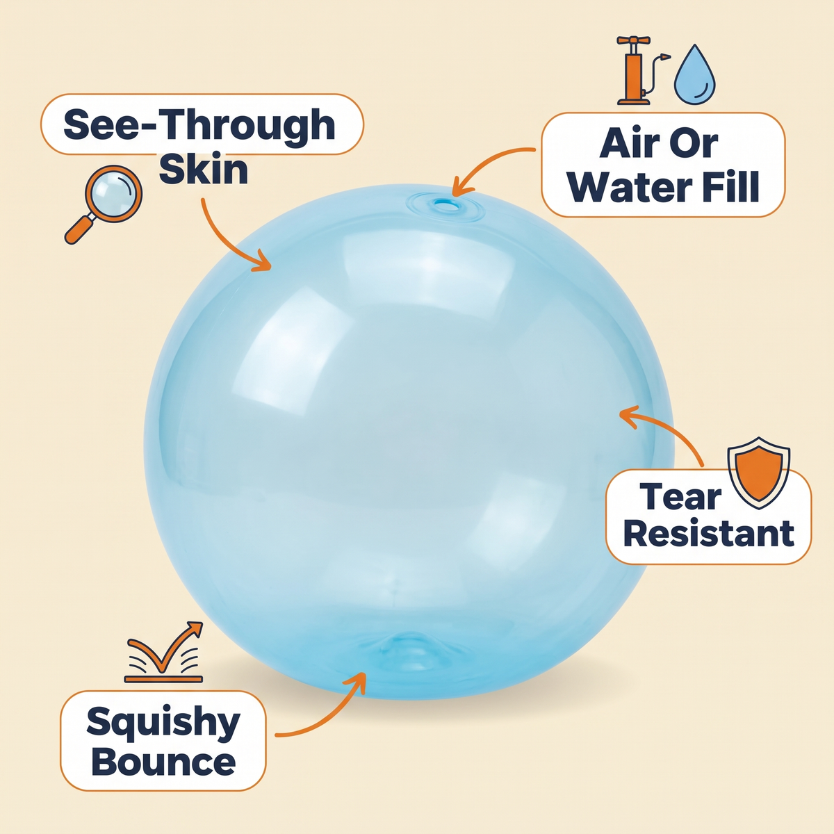3 Set Giant Jelly Balloon Ball