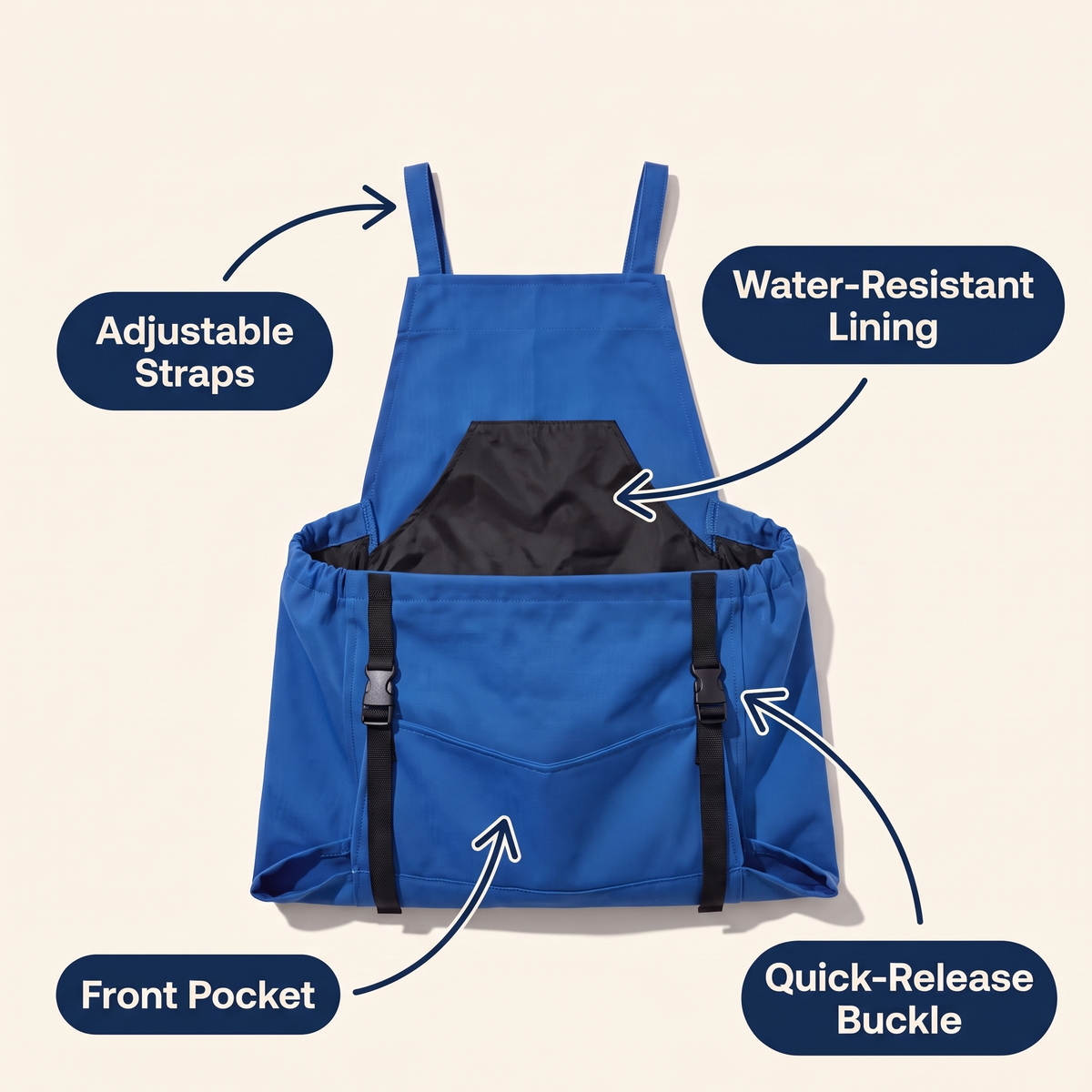 Durable Harvesting Apron With Drop-Release Pouch