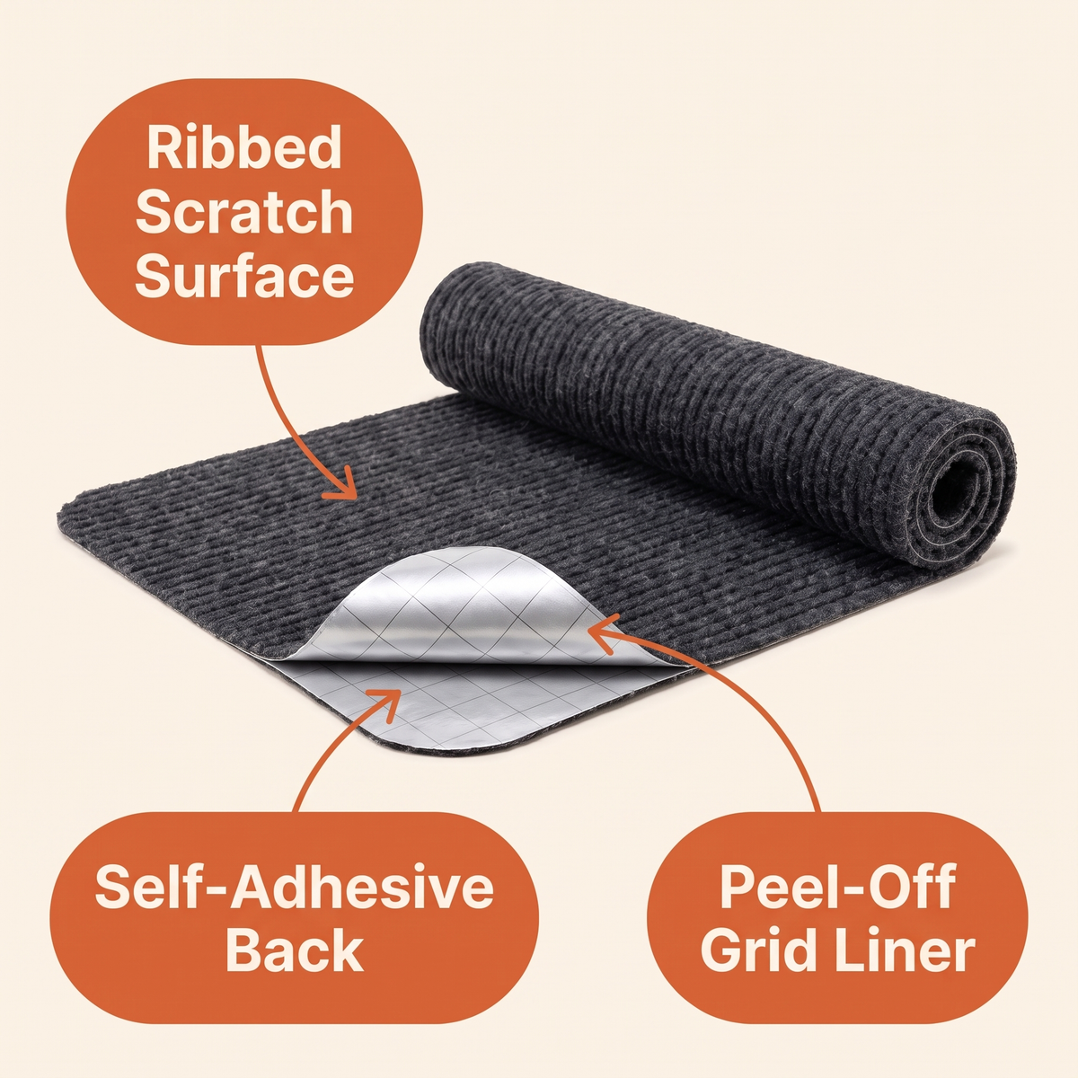 Adhesive Wall Mounted Cat Scratch Pad