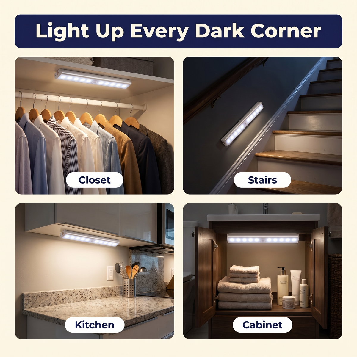Wireless Motion Sensor LED Indoor Light
