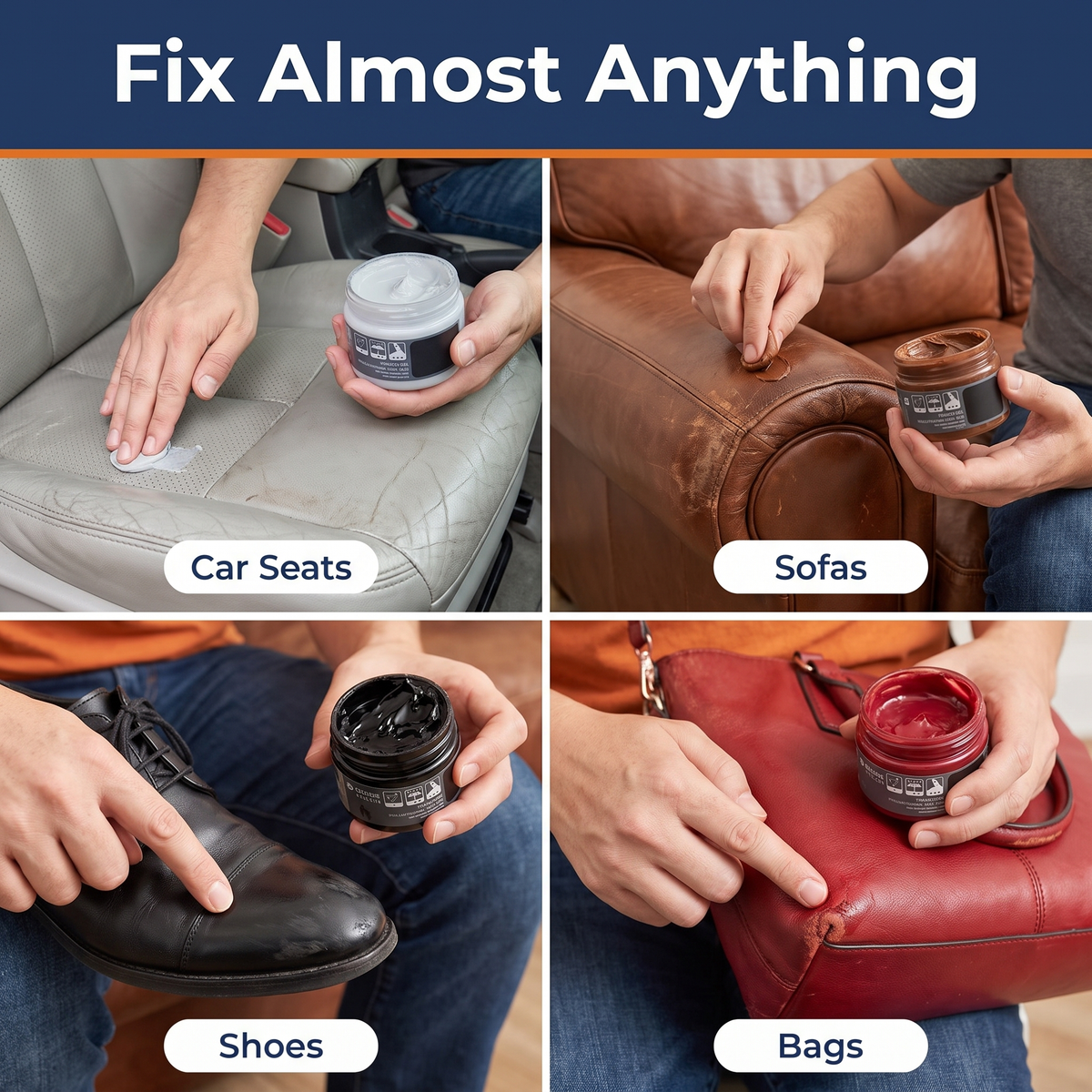 Advanced Leather Repair Gel - Fix Leather Seats, Shoes, Bags, Sofa, Furniture