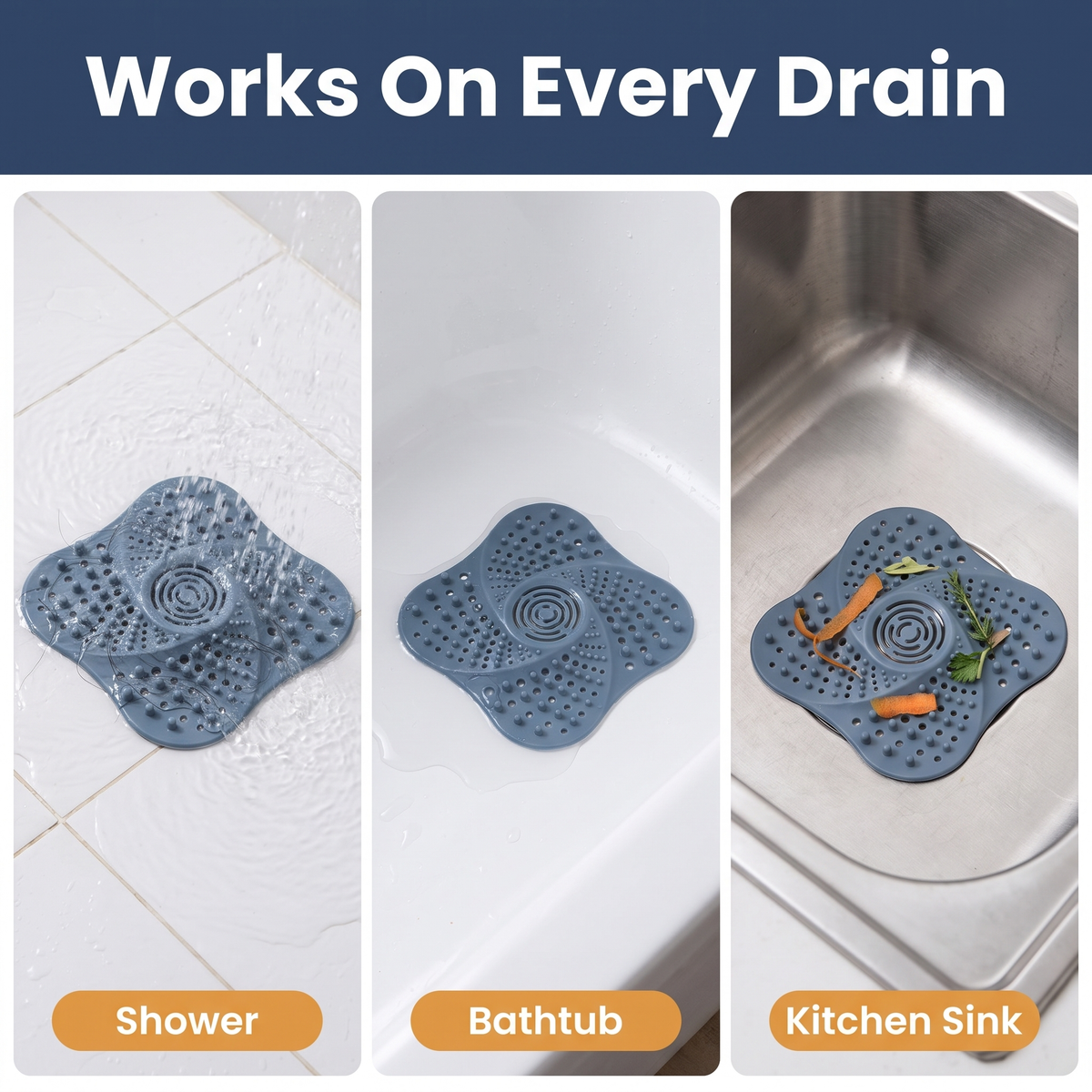 Anti Blocking Spiral Shower Drain Hair Catcher