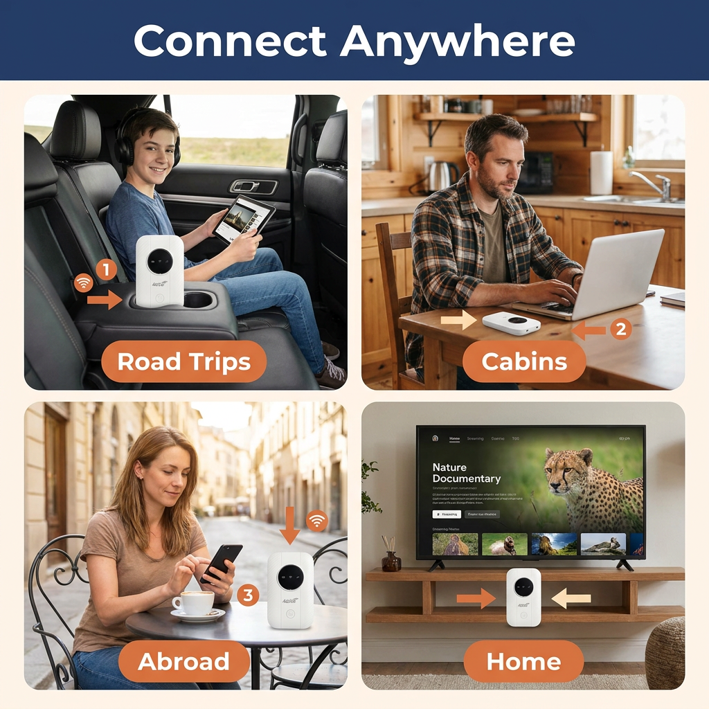 Portable WiFi Hotspot – Pocket 4G/5G Mobile Router up to 150 Mbps for Travel & Multiple Devices