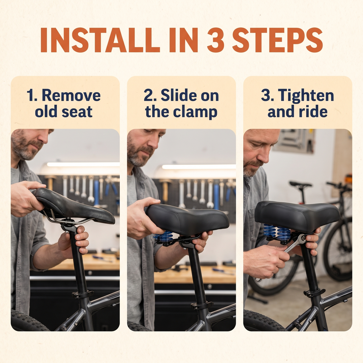 Wide Saddle for Bikes