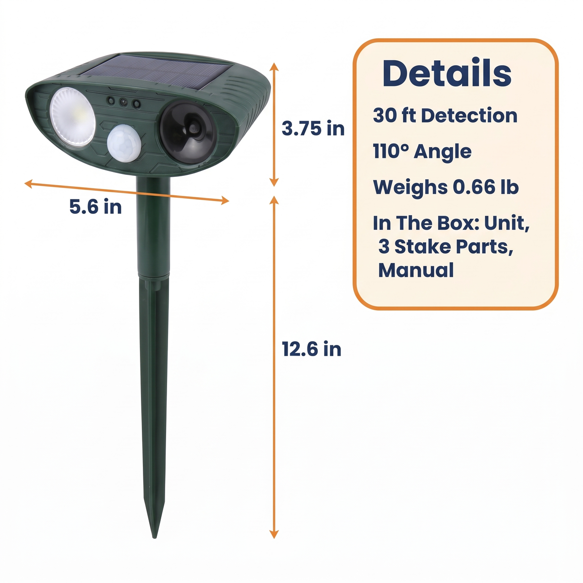Solar-Powered Ultrasonic Animal Repellent