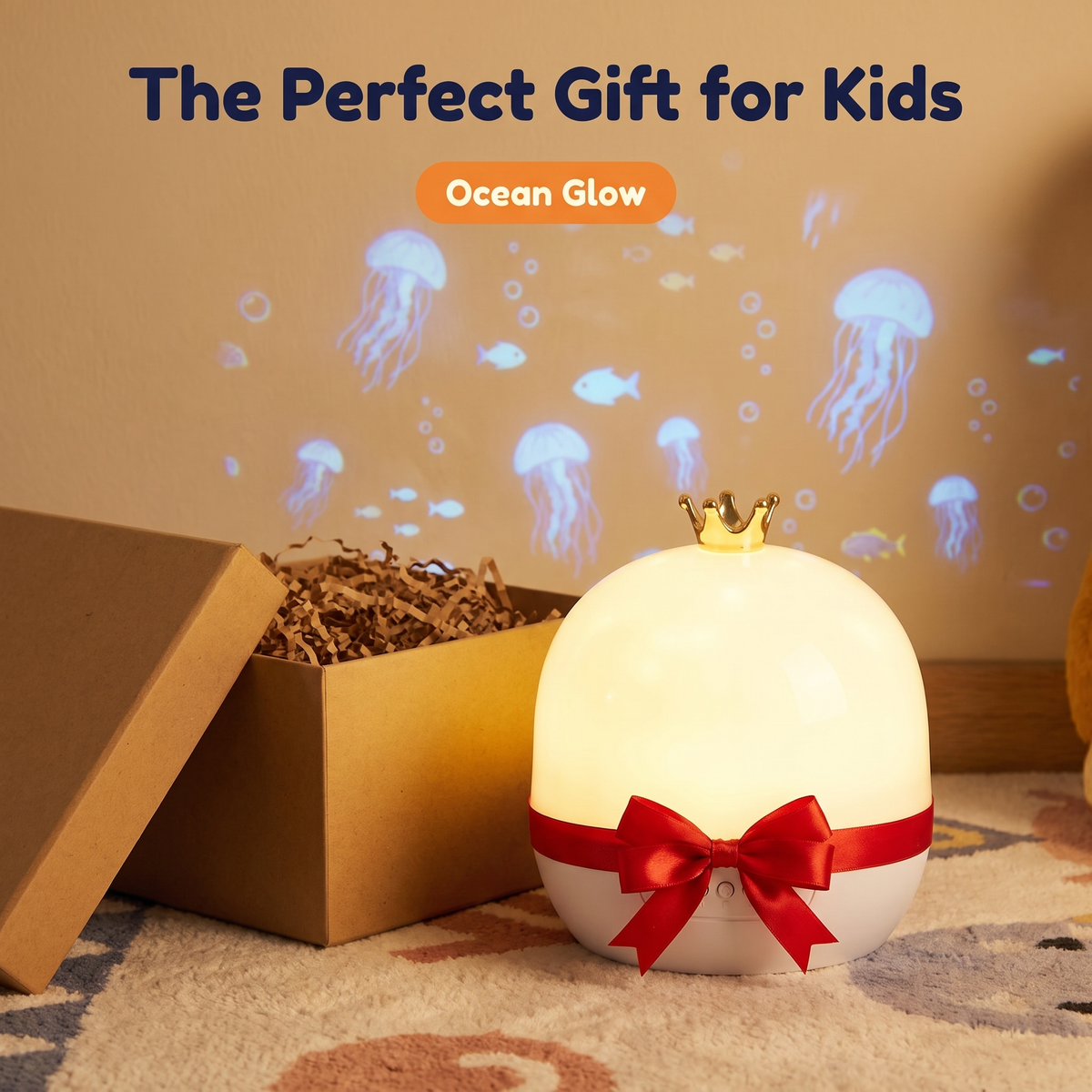 Children’s Night Light and Ocean Projection Lamp