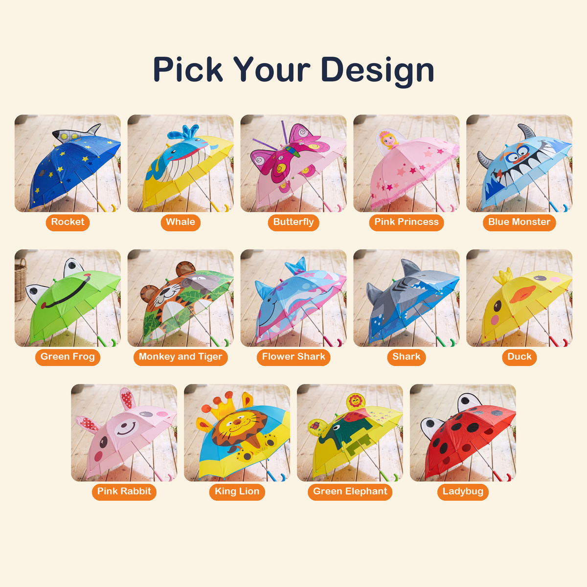 Rainbow Fun Kids Umbrella