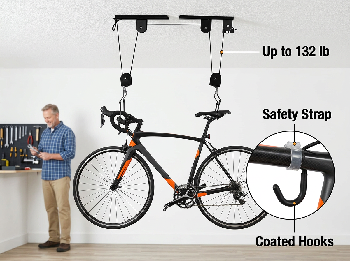Ceiling Mounted Bike Hoist