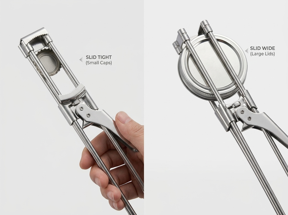 Adjustable Stainless Steel Multi Function Jar Opener
