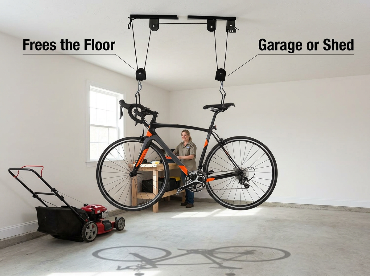 Ceiling Mounted Bike Hoist