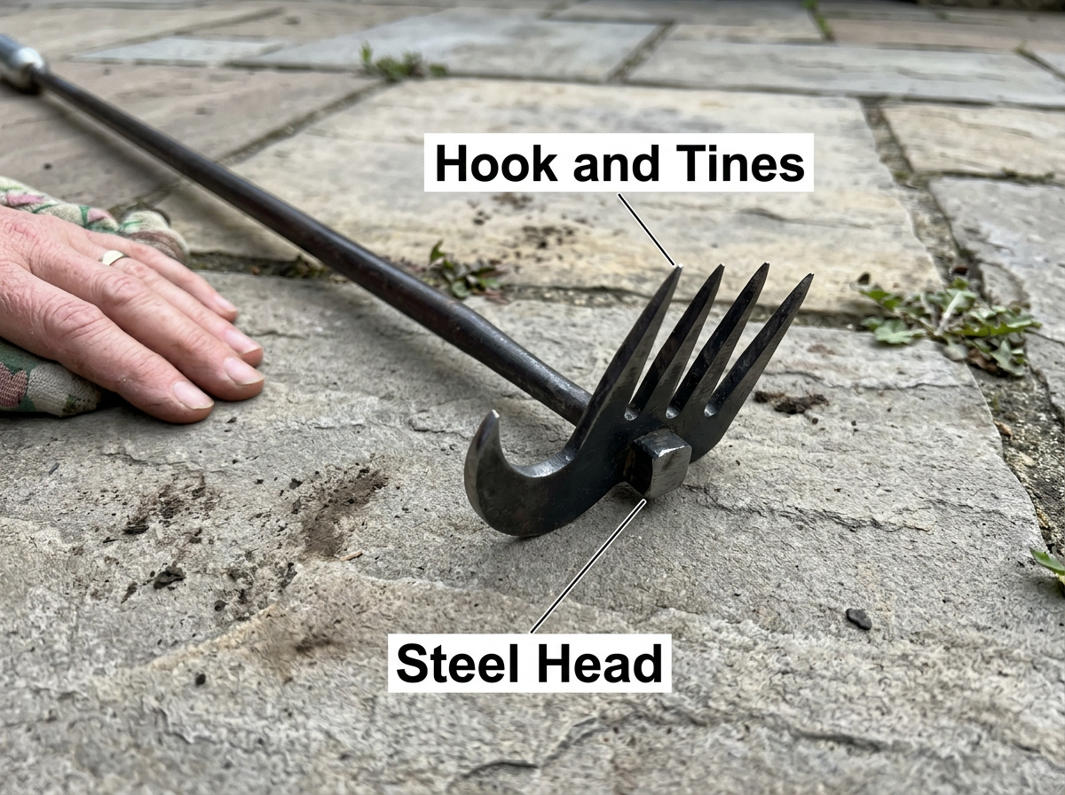 Crescent Weeder Tool with Long Handle