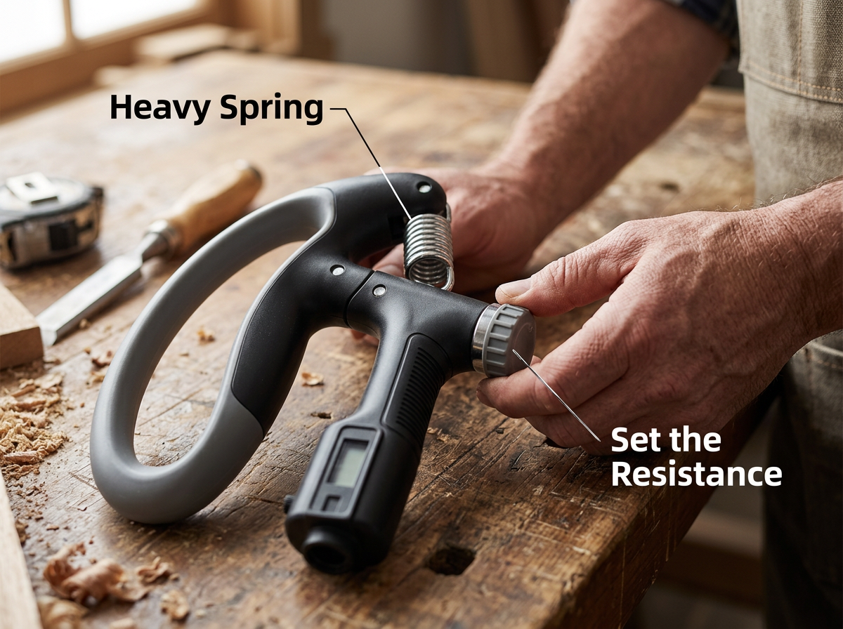 Hand Grip Strengthener And Trainer Device