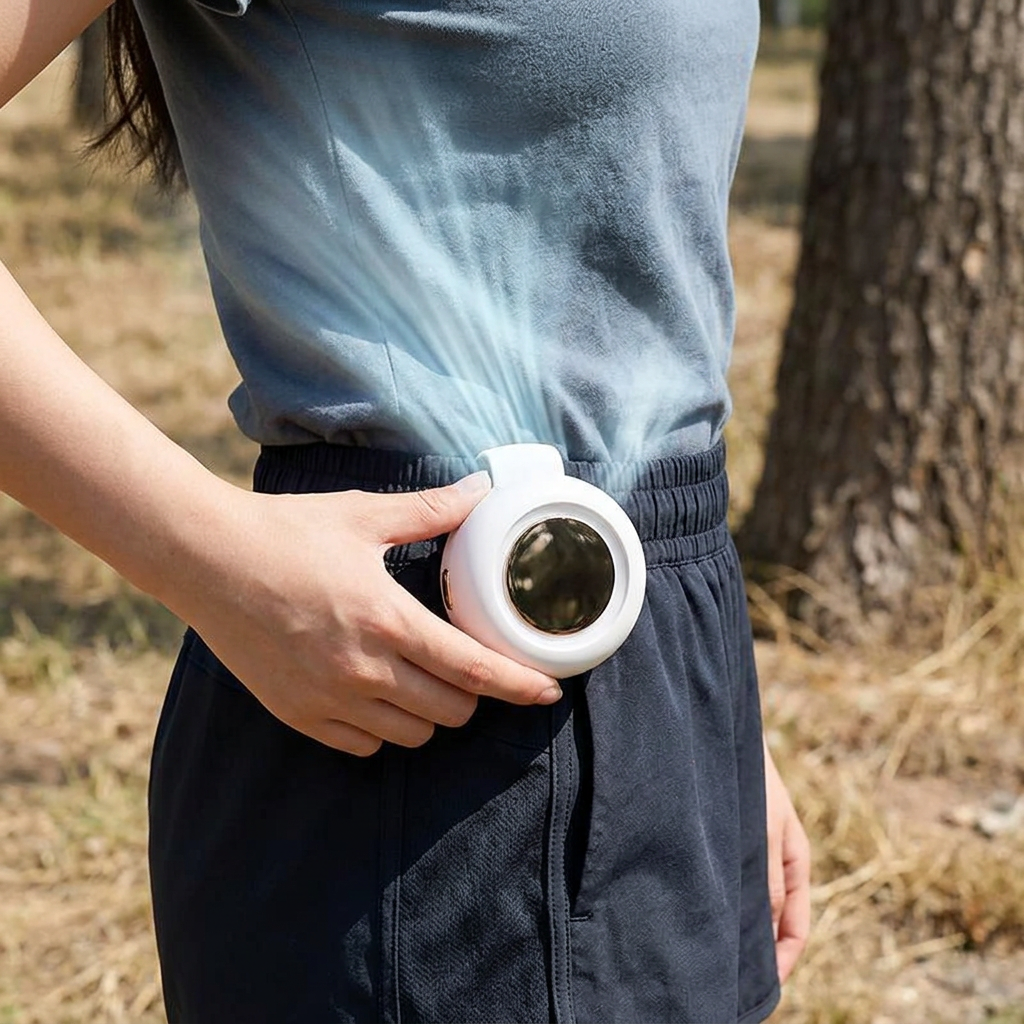 Portable Waist Fan Clip with Bladeless Handheld Design