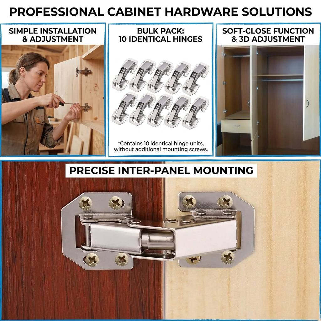 10 PCS Cabinet Hinges