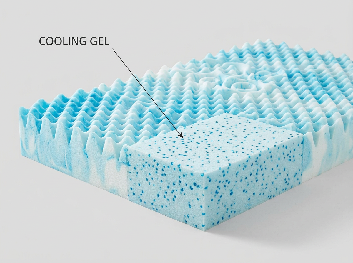 Premium Cooling Egg Crate Foam Mattress Topper