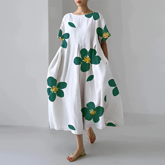 Casual and elegant dress with flora print