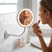 Round LED Gooseneck Makeup Mirror