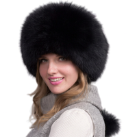 100% Natural Fox Fur Hat Women Cap Thick Fur Cap Winter Warm Hat Female Fashion For Women Hat With Earmuffs Hat