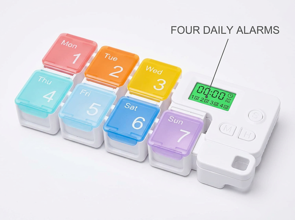 Smart Electronic Weekly Pill Organizer