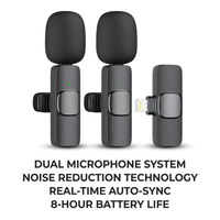 2 Pack Wireless Microphone For Iphone Ipad