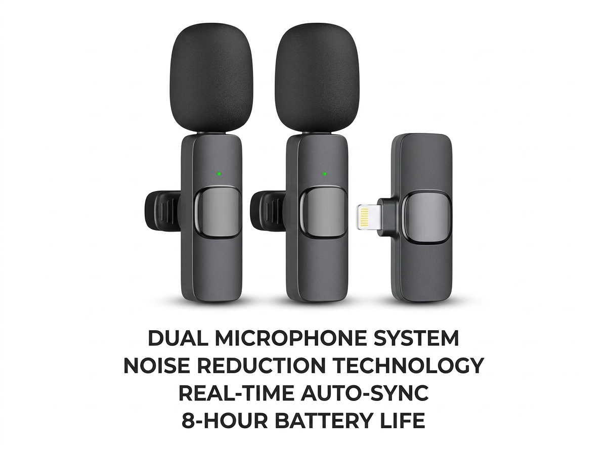 2 Pack Wireless Microphone For Iphone Ipad