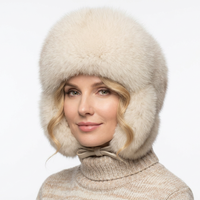 100% Natural Fox Fur Hat Women Cap Thick Fur Cap Winter Warm Hat Female Fashion For Women Hat With Earmuffs Hat