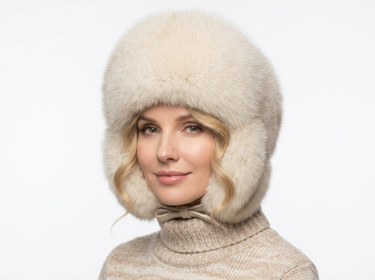 100% Natural Fox Fur Hat Women Cap Thick Fur Cap Winter Warm Hat Female Fashion For Women Hat With Earmuffs Hat