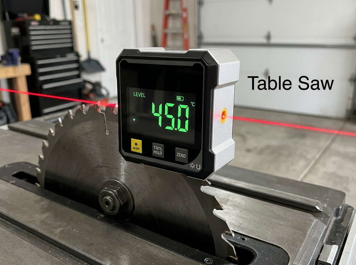 Digital Angle Gauge with Laser
