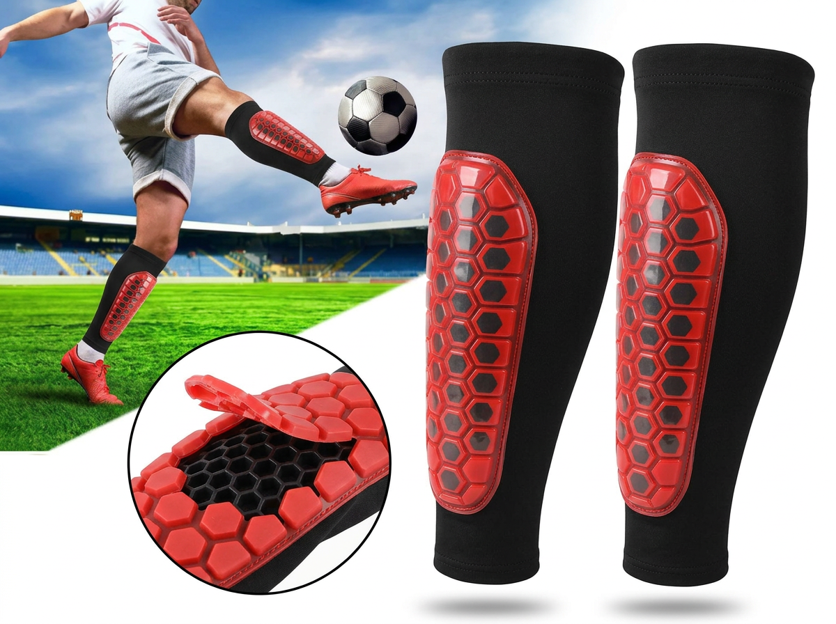 1 Pair Honeycomb Soccer Shin Guards