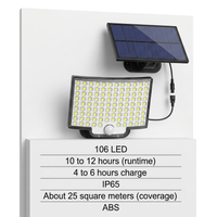 106 LED Solar Outdoor Light With Motion Sensor