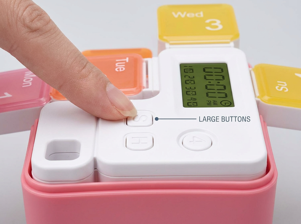 Smart Electronic Weekly Pill Organizer